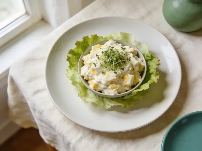 Æggesalat med karse