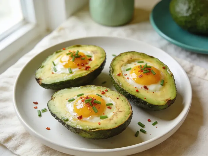 Bagte avocadoæg