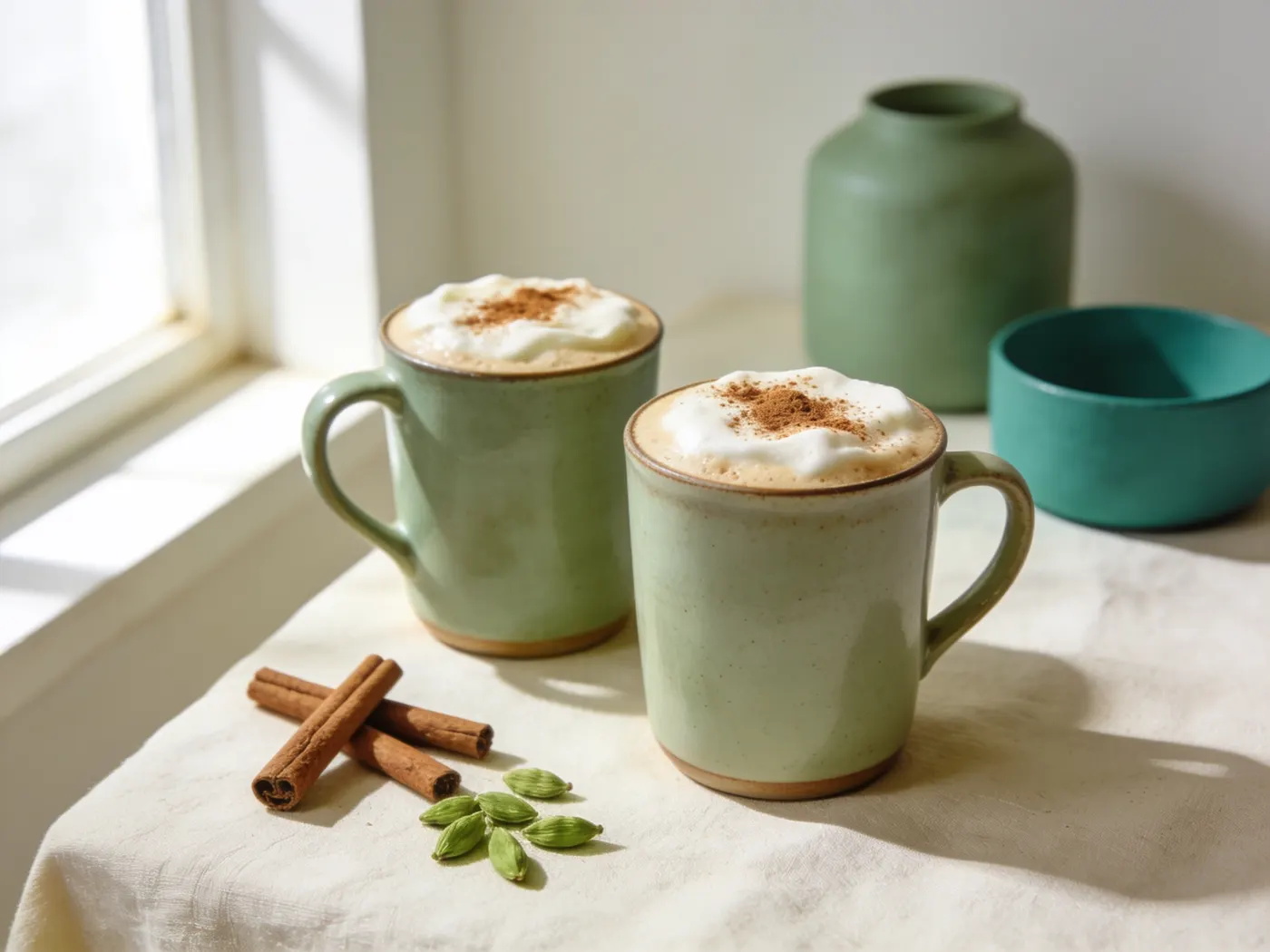Chai-latte uden sukker