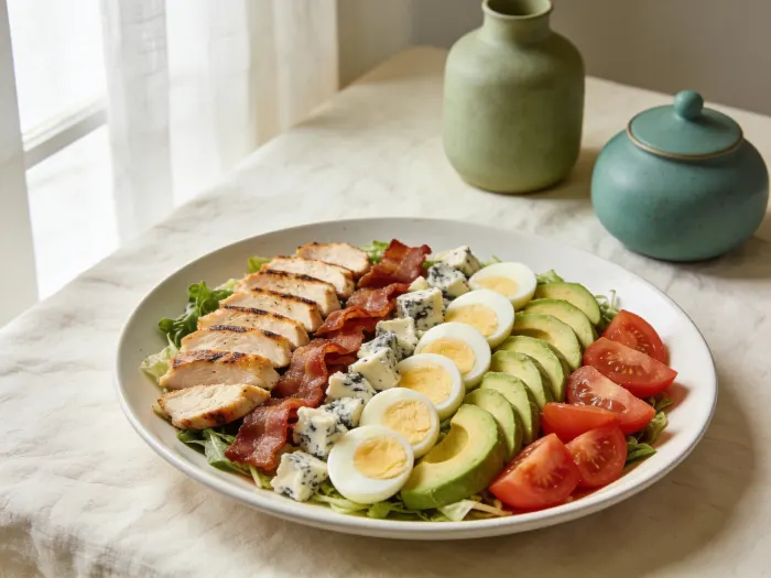 Cobb salad med kylling og blåskimmel
