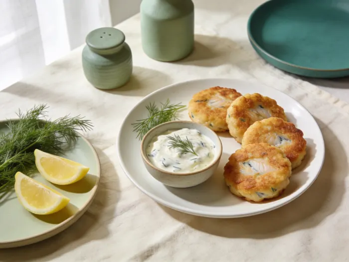Fiskefrikadeller med hjemmelavet remoulade