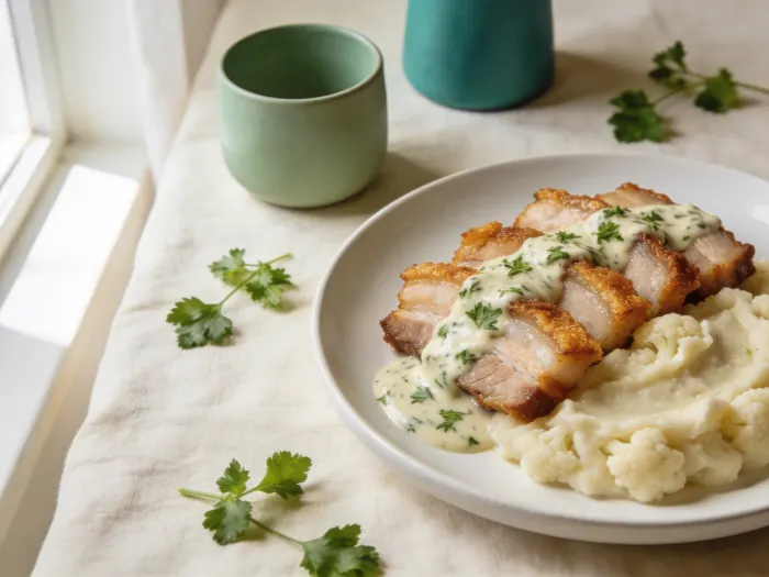 Stegt flæsk med persillesovs — LCHF-udgaven