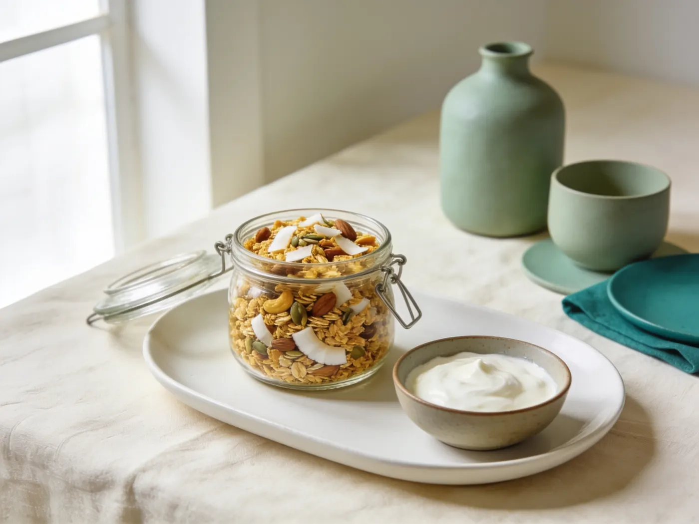 Keto-granola med nødder og kanel