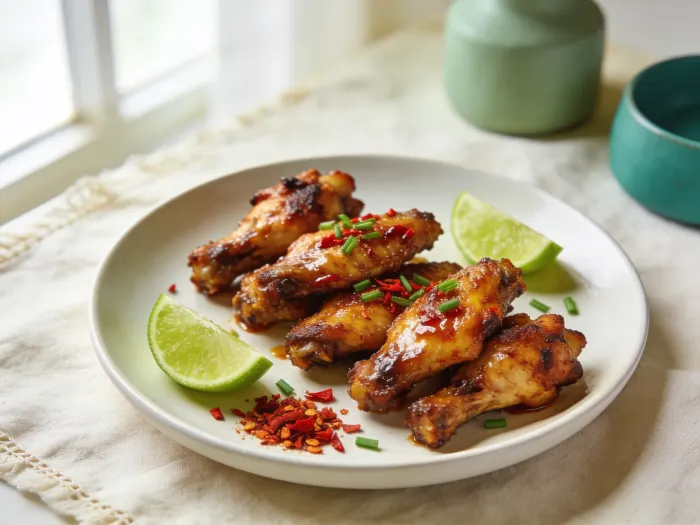 Sprøde kyllingevinger med chili-lime