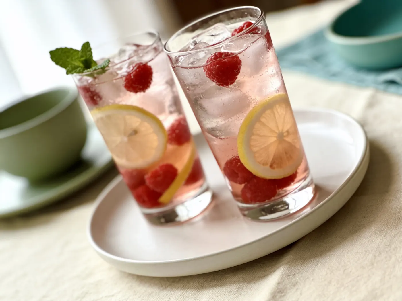 Hindbær-limonade uden sukker