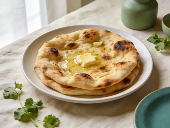 Naanbrød med hvidløgssmør
