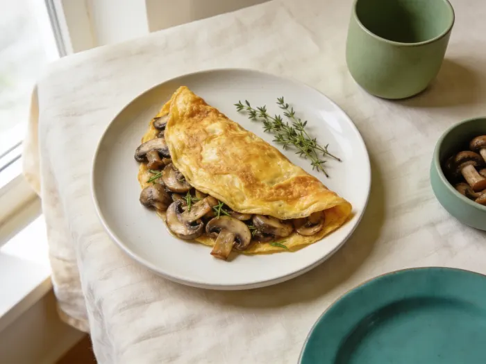 Svampeomelet med timian