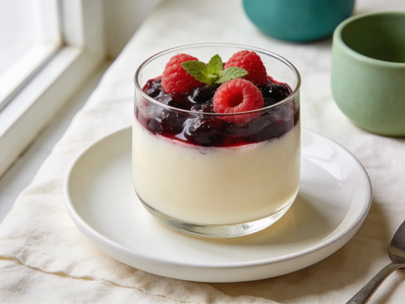 Panna cotta med bærkompot