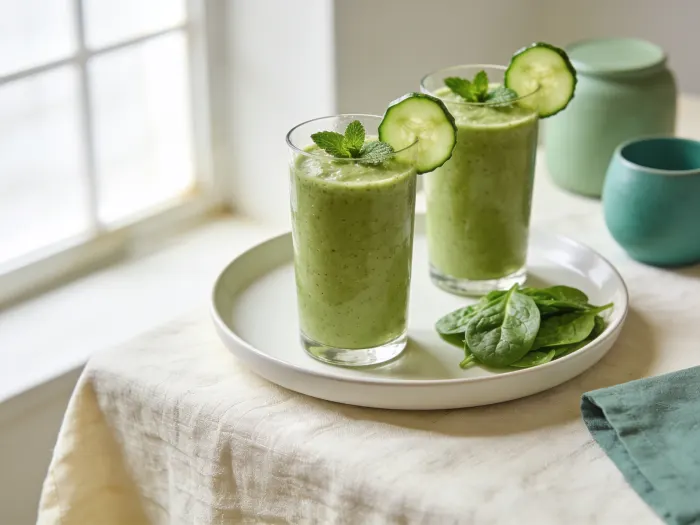 Grøn smoothie med avocado og lime